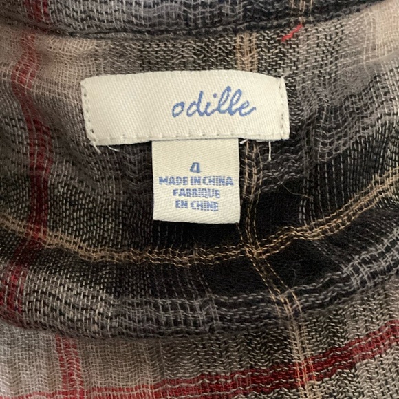 Anthropology Odille plaid tunic - Grey - sz 4  ( XS/S ) - Picture 6 of 6